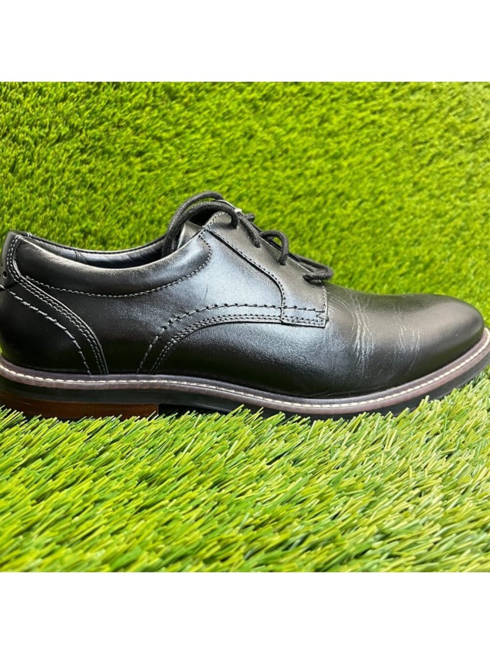 Nunn Bush Westfield Mens Size 8 Black Casual Classic Plain Toe Oxford Shoes